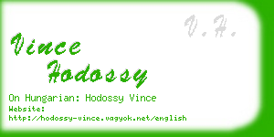 vince hodossy business card